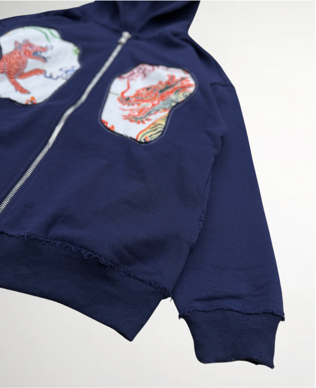 NAVY dragon zip up